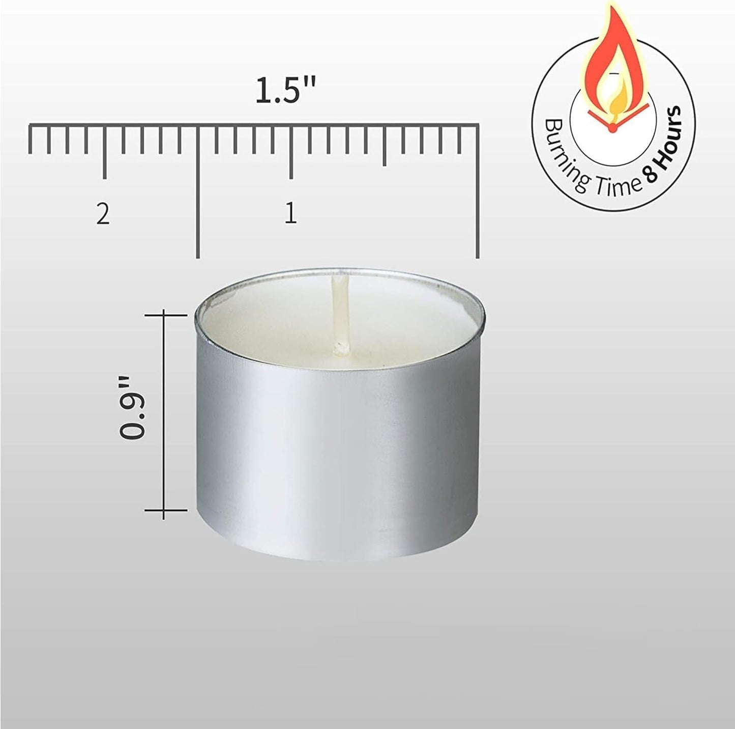 WALMOH White Tealight Candles, Pack of 50, 8 Hour Burn Time, Smokeless, Mini Paraffin Votive Candles with Cotton Wicks