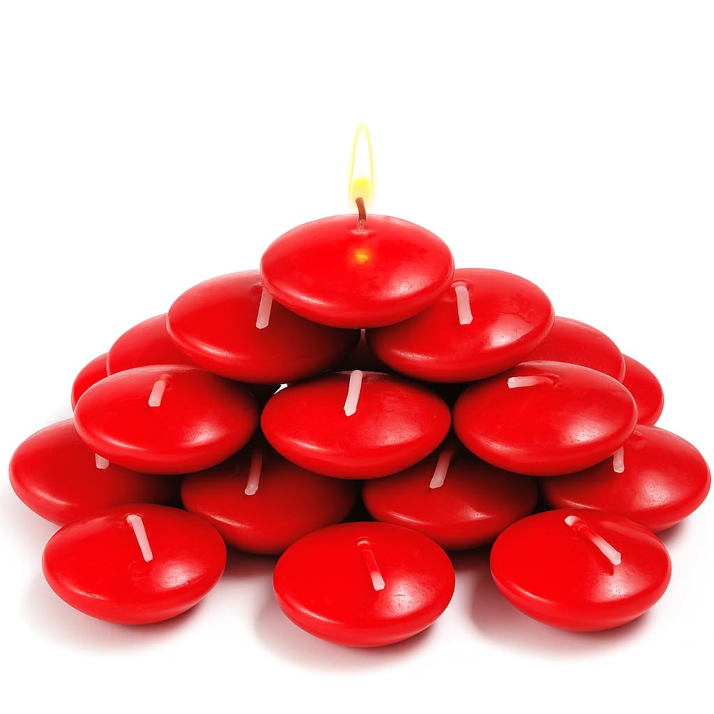 WALMOH Unscented Floating Candle, Ivory, Pack of 30, Upto 4 Hours Burn Time, Premiun Series