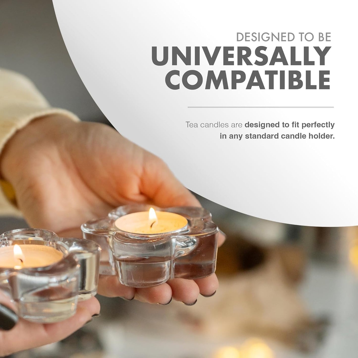 WALMOH White Tealight Candles, Pack of 50, 8 Hour Burn Time, Smokeless, Mini Paraffin Votive Candles with Cotton Wicks