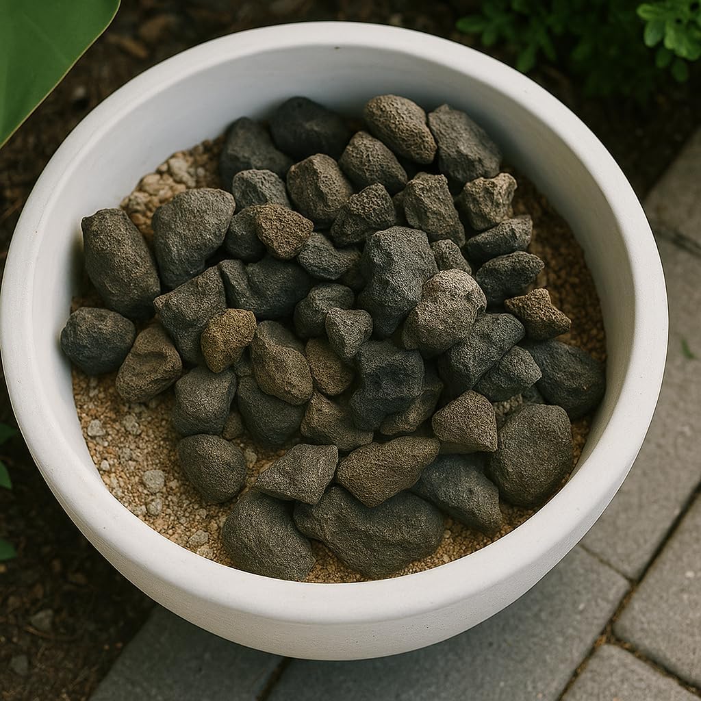WALMOH Lava Rocks Stone Fire Pit Fireplace, Gas Log Set & Barbecue Grills, Decorative Landscaping Rocks for Indoor and Outdoor Use, 100% Natural, Handcut rocks, 1-2cm size, 500 Grams.