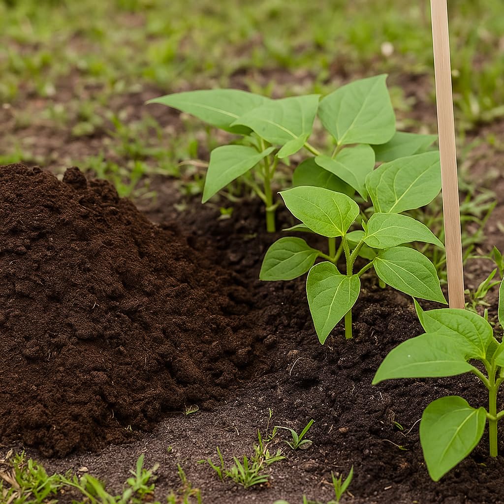 WALMOH 100% natural and Organic Cow and Goat Manure Fertiliser, 4kg, Covers 2-3 Square Metres, Natural Plant Nutrition, 80% Cow 20% Goat Blend. Feshly Collected in UAE.