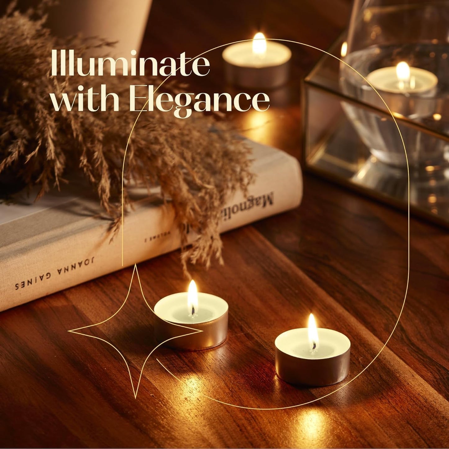 Walmoh Tea Light Scented Candles, 4 hours burn time, Pack of 40, Premium Series Candles (Strawberry)