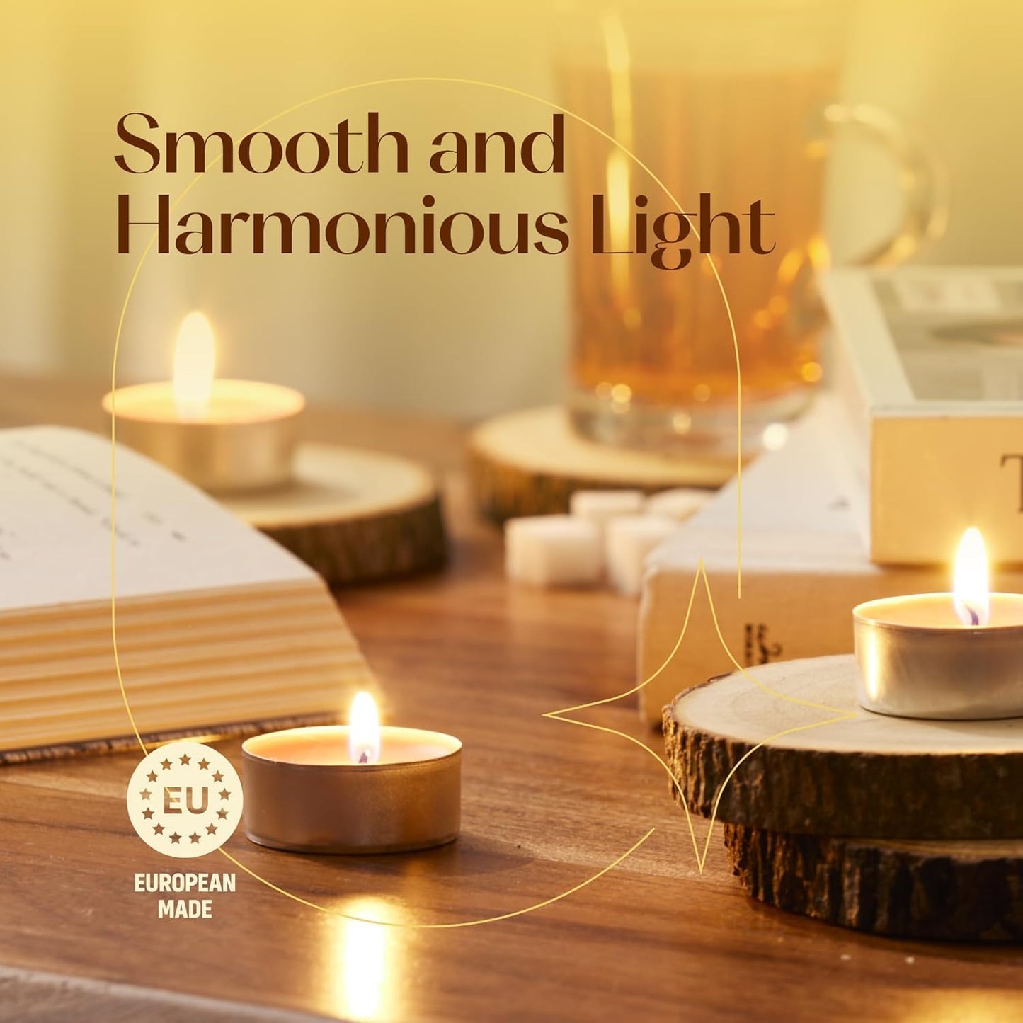 Walmoh Tea Light Scented Candles, 4 hours burn time, Pack of 40, Premium Series Candles (Strawberry)