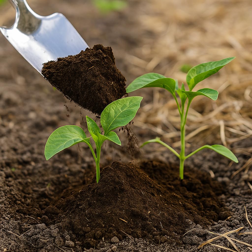 WALMOH 100% natural and Organic Cow and Goat Manure Fertiliser, 4kg, Covers 2-3 Square Metres, Natural Plant Nutrition, 80% Cow 20% Goat Blend. Feshly Collected in UAE.