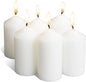 Walmoh Light Scented Pillar Candle, 5cm x 9cm, 125gram, Pack of 6, Premium Quality Candles, White