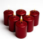 Walmoh Light Scented Pillar Candle, 4.5cm x 6cm, 70gram, upto 35 hours Burn Time, Pack of 6, Premium Quality Candles, Wine Red