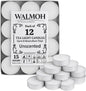 WALMOH Tea Light Candles, Unscented, upto 15 Hours Burn Time, 5.5cm x 2cm, 39g, White (Premium Serires Candles)