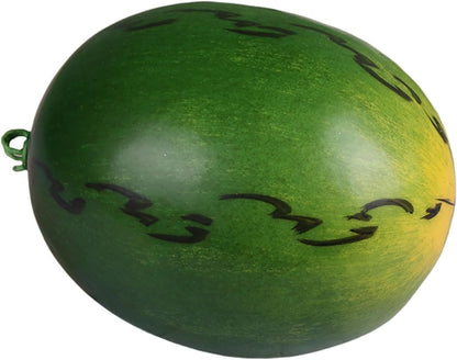 WALMOH Artificial Watermelon Decoration, 24 cm Diameter, Realistic Green Simulation Fruit, Perfect for Home Decor, Feels like Real and Fresh.