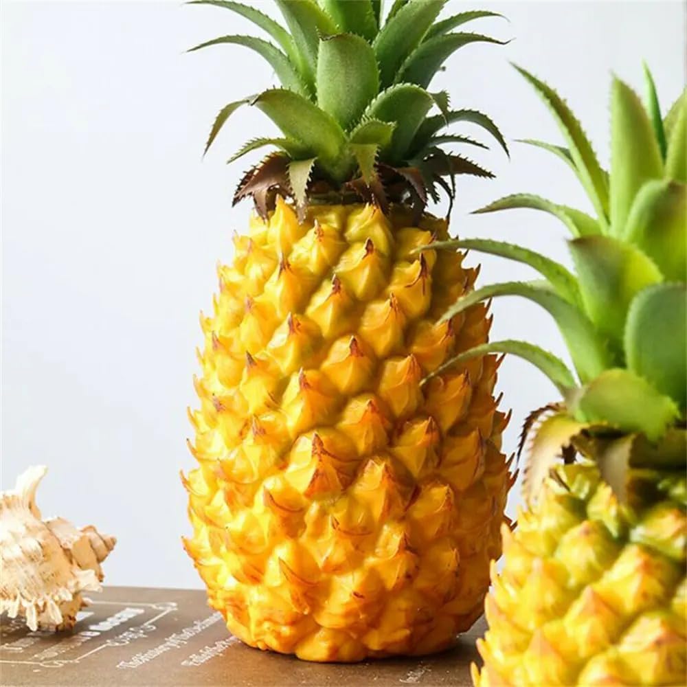 WALMOH Artificial Pineapple Fruit Ornament, 8.2 Inches and 3inches Diameter, Realistic Simulation, for Home Decor, Feels like Real and Fresh.