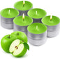 Walmoh Tea Light Scented Candles, 4 hours burn time, Pack of 40, Premium Series Candles (Green Apple)