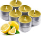 Walmoh Tea Light Scented Candles, 4 hours burn time, Pack of 40, Premium Series Candles (Fresh Lemon)