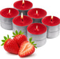 Walmoh Tea Light Scented Candles, 4 hours burn time, Pack of 40, Premium Series Candles (Strawberry)