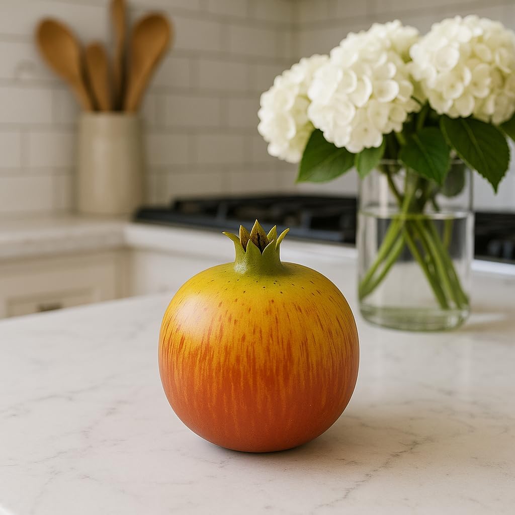 WALMOH Artificial Decorative Fruit, Realistic Look and Weight, Set of 5, Washable, Non Toxic Paint