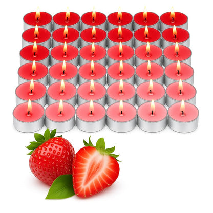 WALMOH Premium Scented Tealight Candles, 36 Pieces, 13g Each, 4 to 5 Hours Burn Time (Blueberry Bloom)